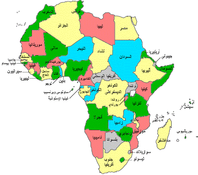 خريطة الاتحاد الافريقي